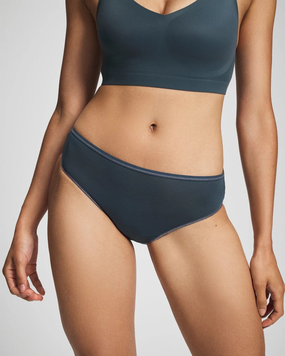 PETROL - Lace Back Hipster Panty