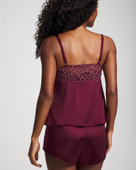 VELVET PLUM - Lace Pajama Cami
