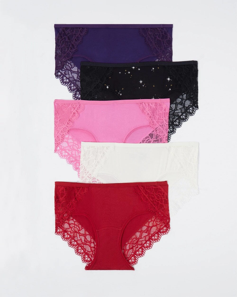 POET PINK MULTIPACK - Hipster Panty with Enchanting Lace 5 Pack