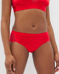 DARE ME RED - Cheeky Panty with Lace