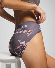 FLORAL DREAMS MINI GRAY - Edge High-Leg Panty