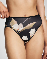 MYSTIC BLOOMS MINI BLACK - Edge High-Leg Panty