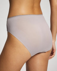 MINERAL GRAY - Edge High-Leg Panty with Lace