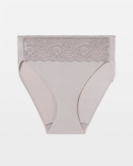 MINERAL GRAY - Edge High-Leg Panty with Lace