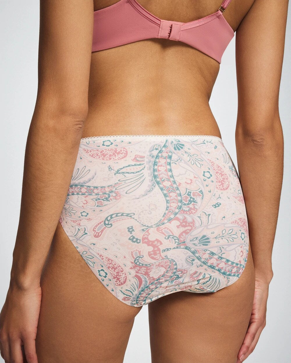 REGAL PAISLEY CHAMP MINI - Edge High-Leg Panty with Lace