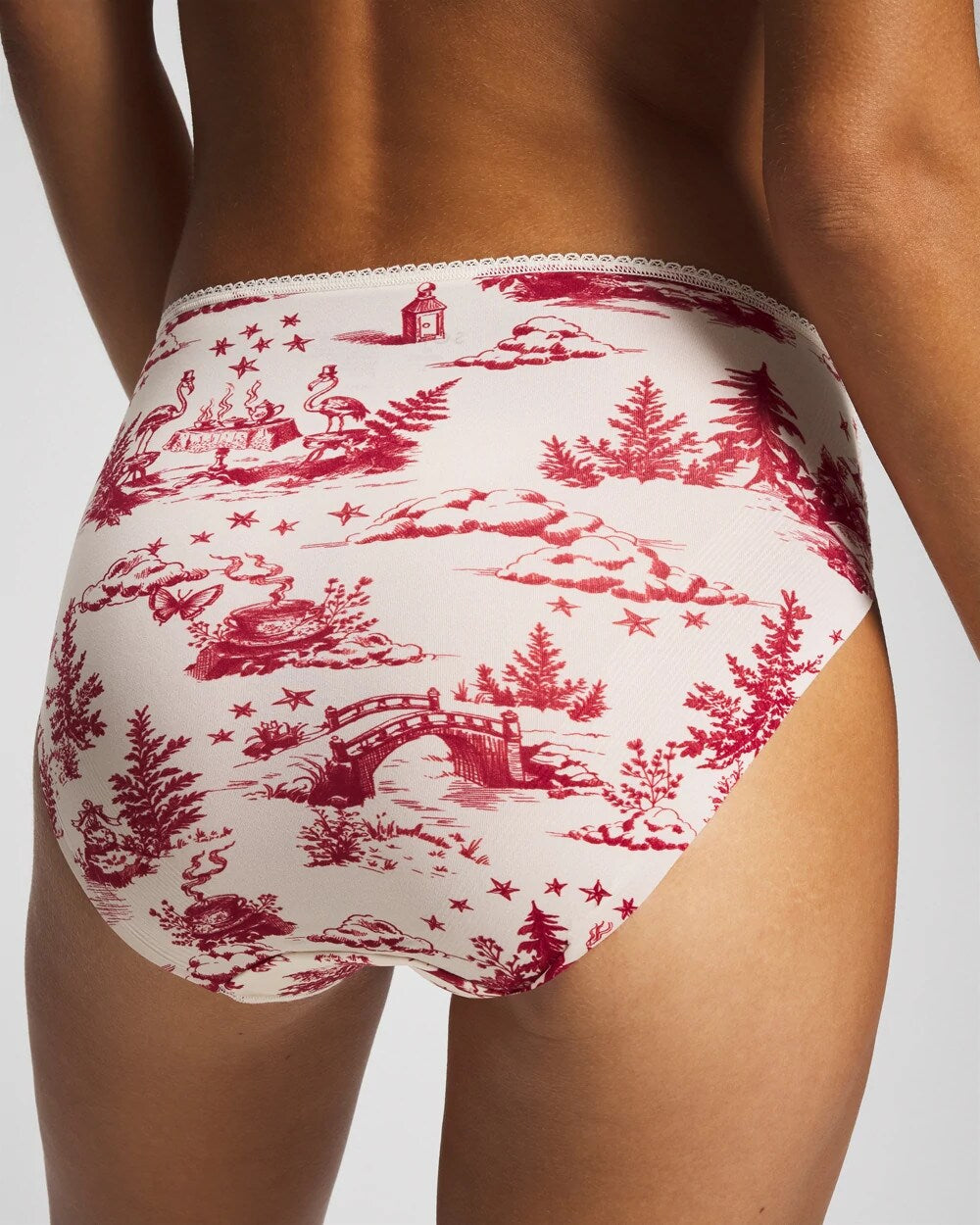 ENCHANTED TOILE CHAMPAGNE - Edge High-Leg Panty with Lace