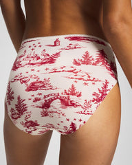 ENCHANTED TOILE CHAMPAGNE - Edge High-Leg Panty with Lace
