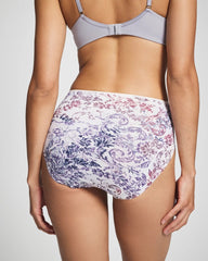 LACE HARMONY M LILAC - Tummy High-Leg Brief Panty with Lace
