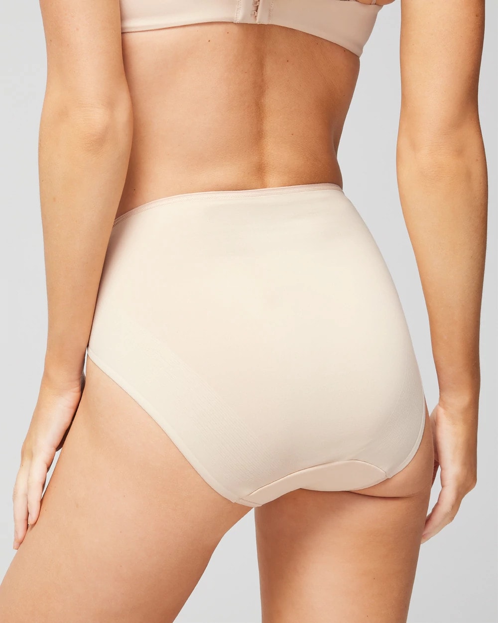 PALE SAND - High-Leg Brief Panty with Lace