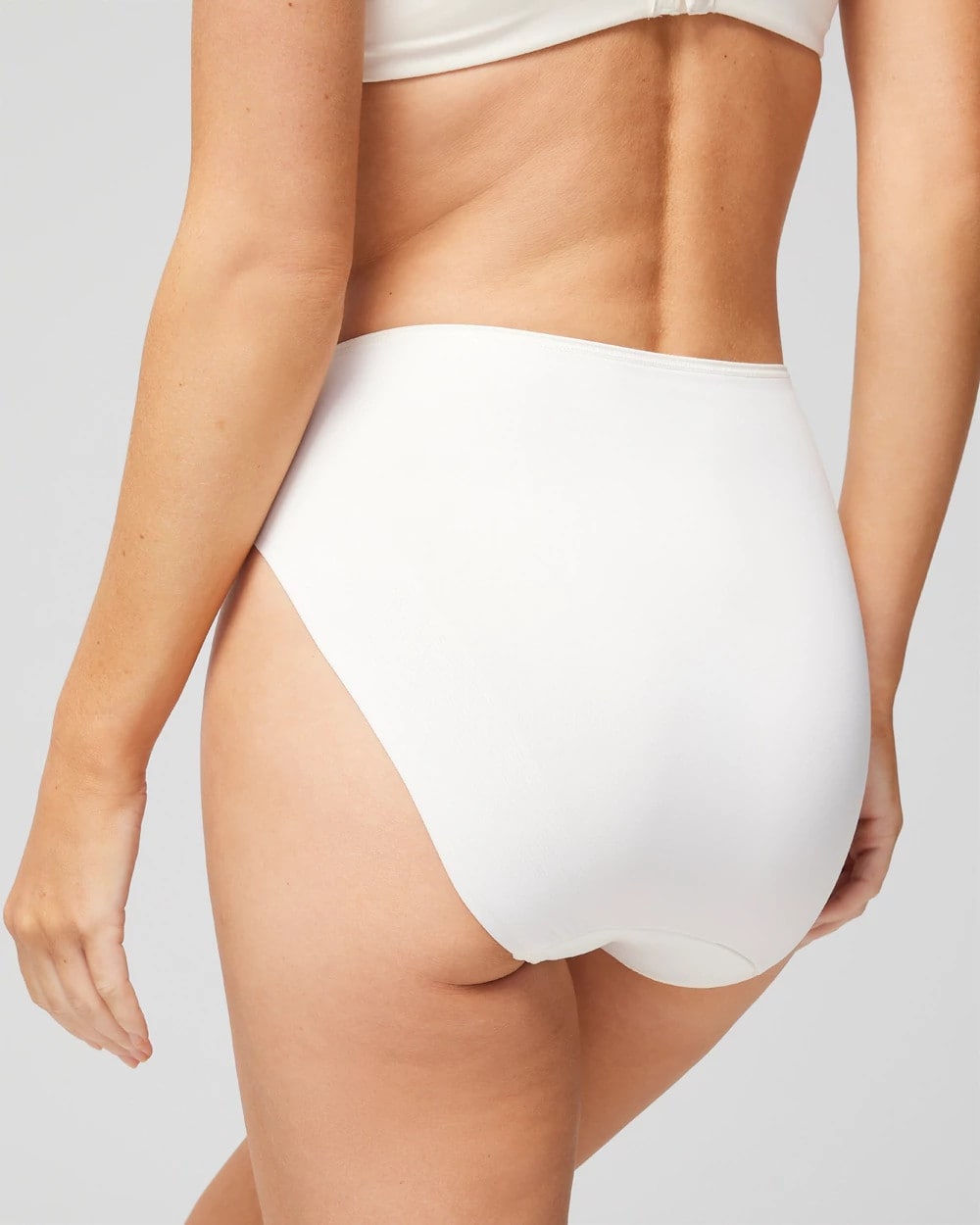 IVORY - High-Leg Brief Panty with Lace