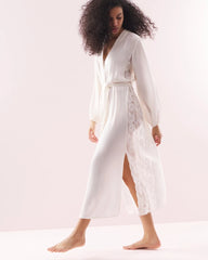 IVORY - Soma's Sexiest Silk Chiffon Long Robe