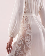 IVORY - Soma's Sexiest Silk Chiffon Long Robe