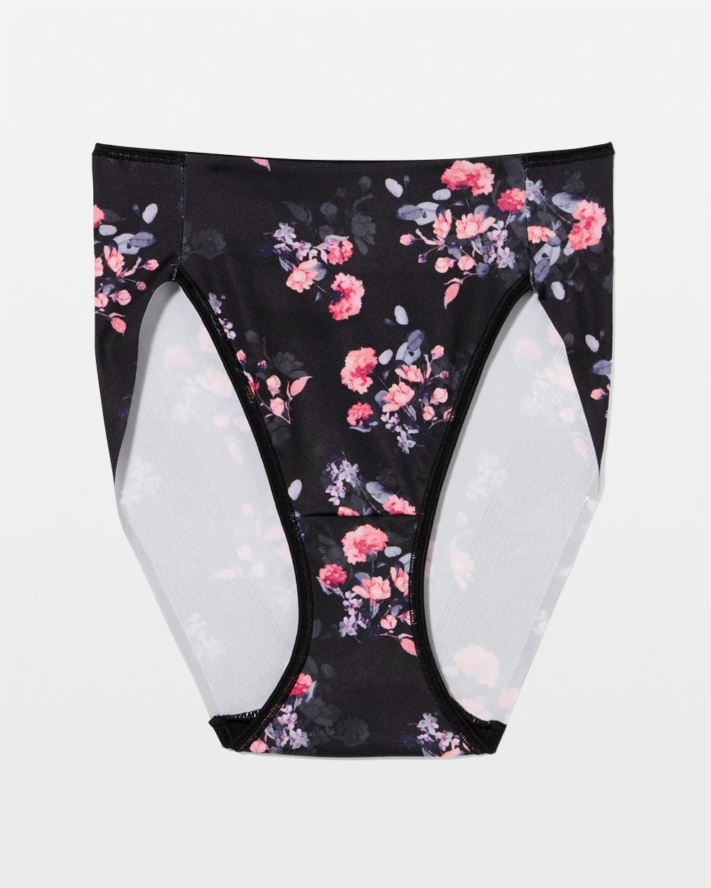 FLORAL DREAMS BLACK MINI - High-Leg Brief Panty