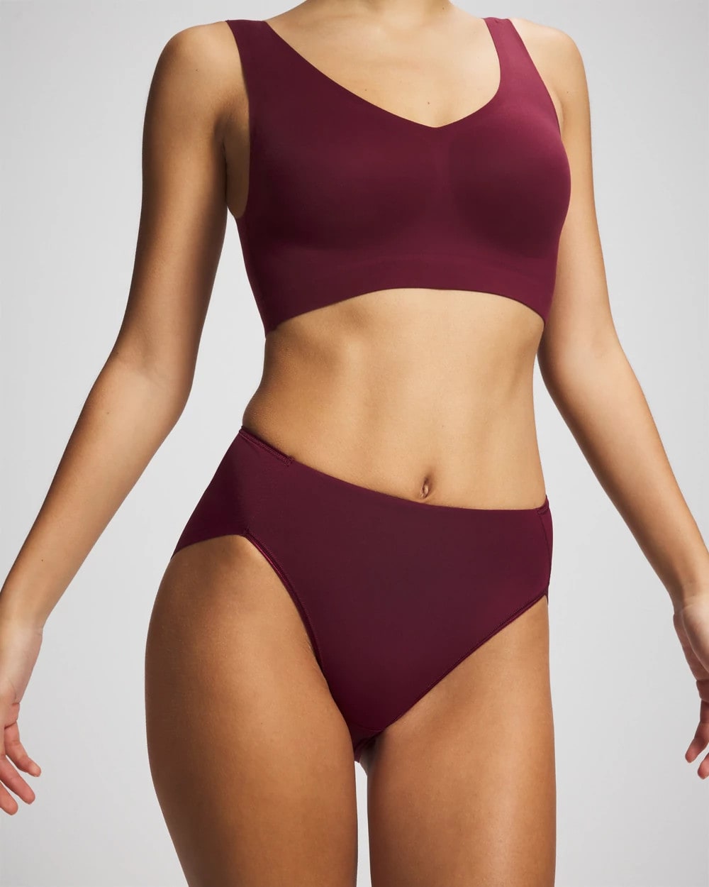 VELVET PLUM - High-Leg Brief Panty