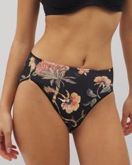JAIPUR FLORAL BLACK - High-Leg Brief Panty