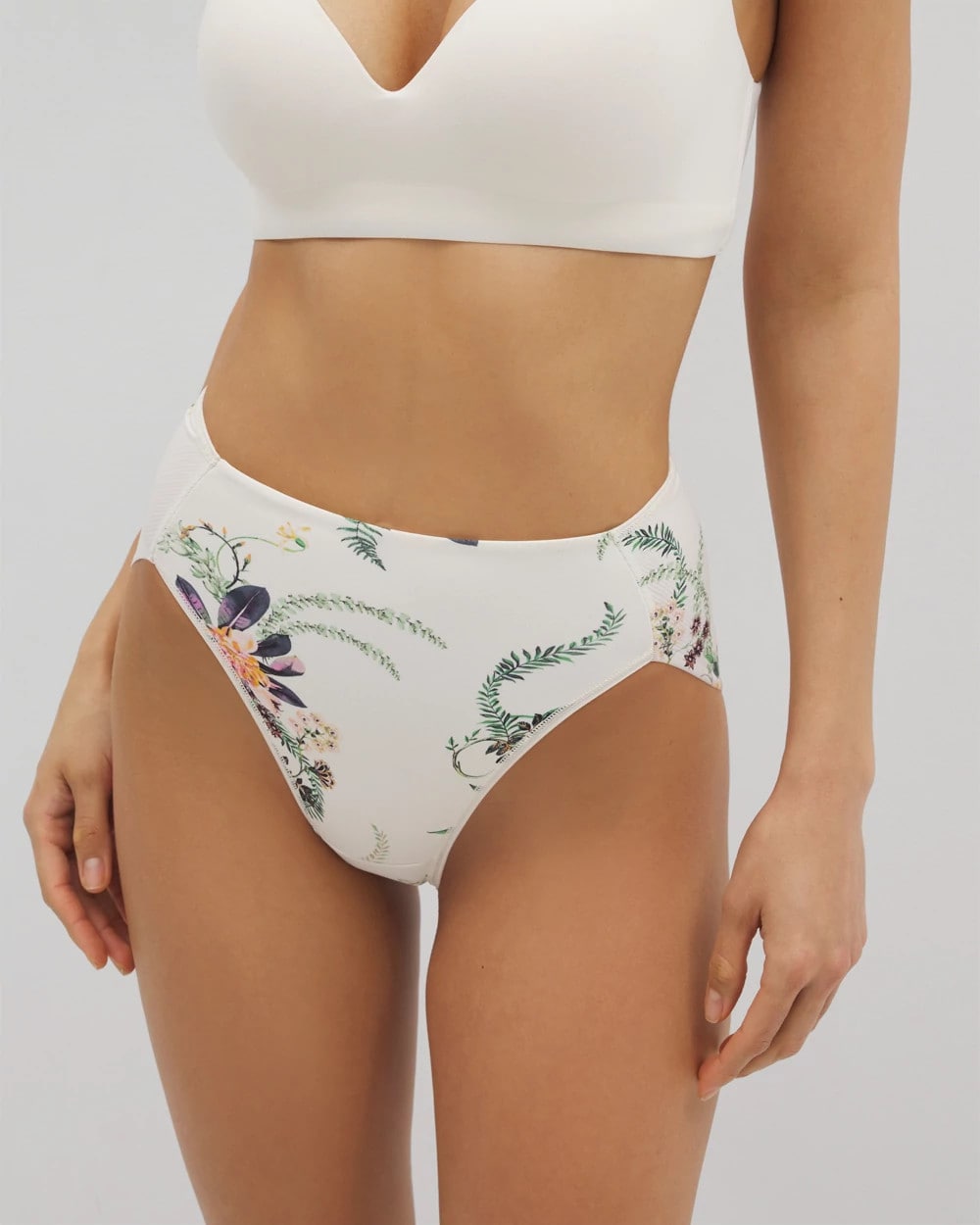PARADISE PLUMES D M CHAMP - High-Leg Brief Panty