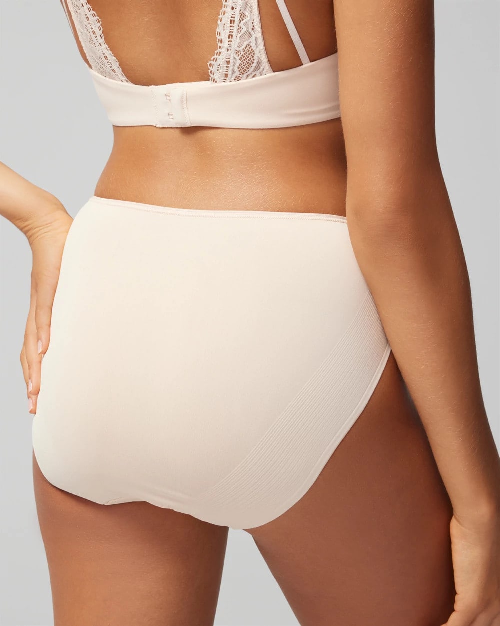 PALE SAND - High-Leg Brief Panty