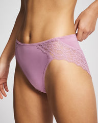 LILAC WINE - High-Leg Panty with Enchanting Lace