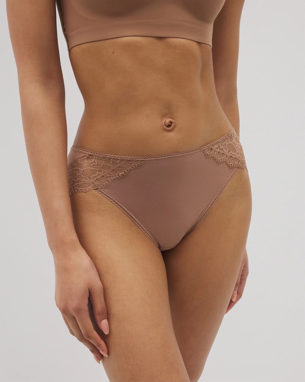 WARM SIENNA - High-Leg Panty with Enchanting Lace