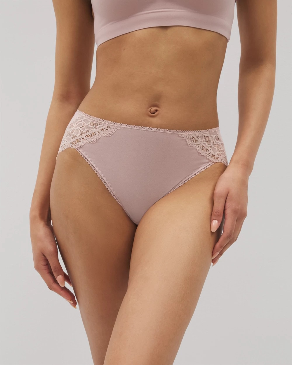 ADOBE ROSE - High-Leg Panty with Enchanting Lace