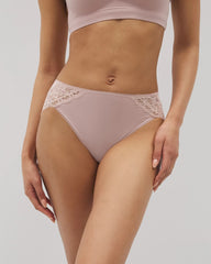 ADOBE ROSE - High-Leg Panty with Enchanting Lace