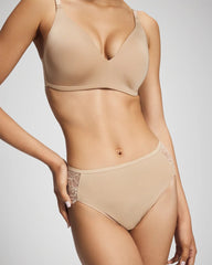 WARM AMBER - Lace Back High-Leg Panty