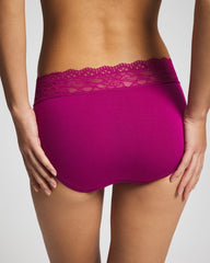 MAGENTA ORCHID - High-Leg Panty with Enchanting Lace