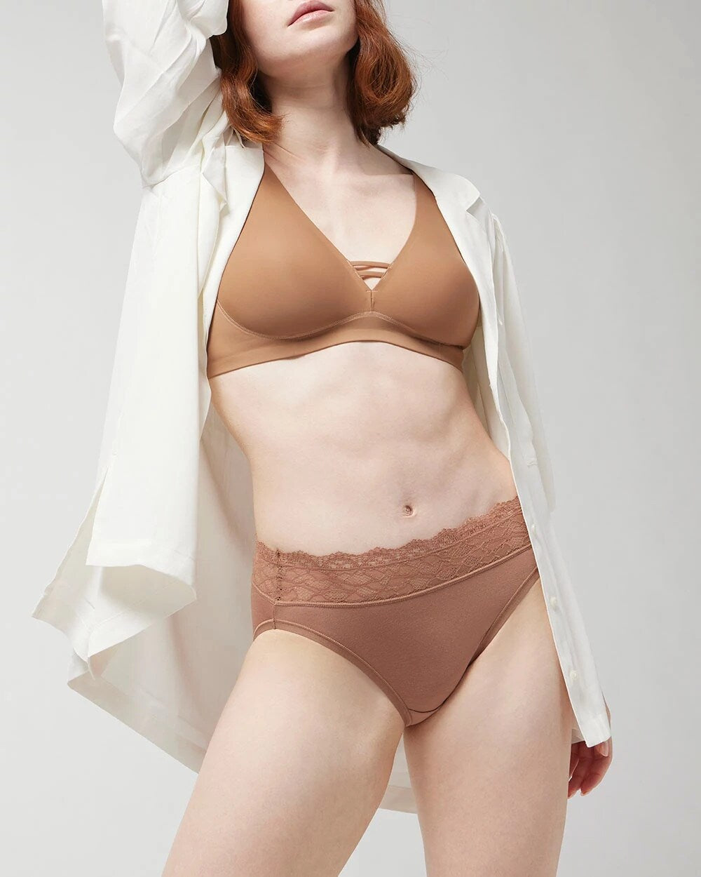 WARM SIENNA - High-Leg Panty with Enchanting Lace