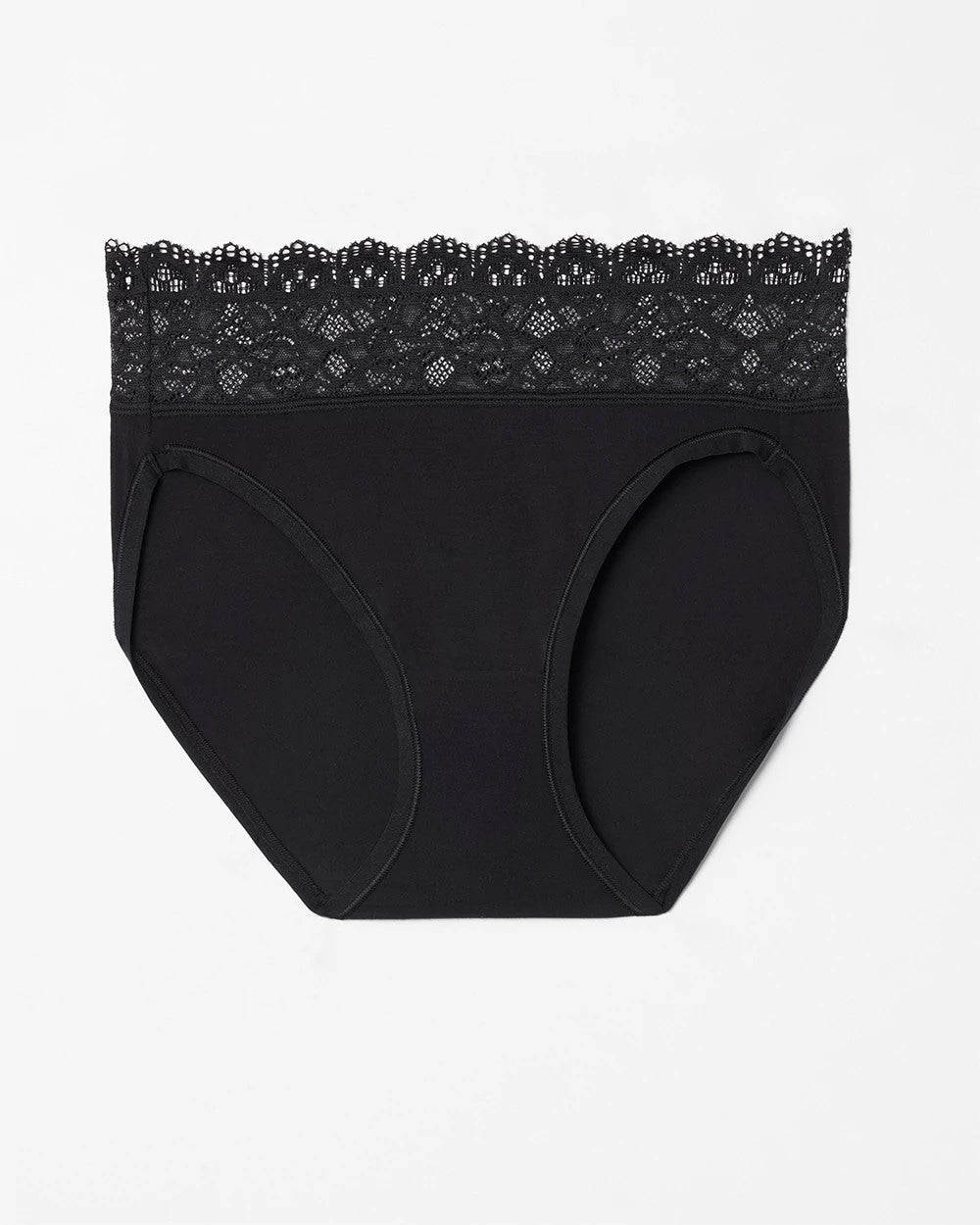 BLACK - High-Leg Panty with Enchanting Lace
