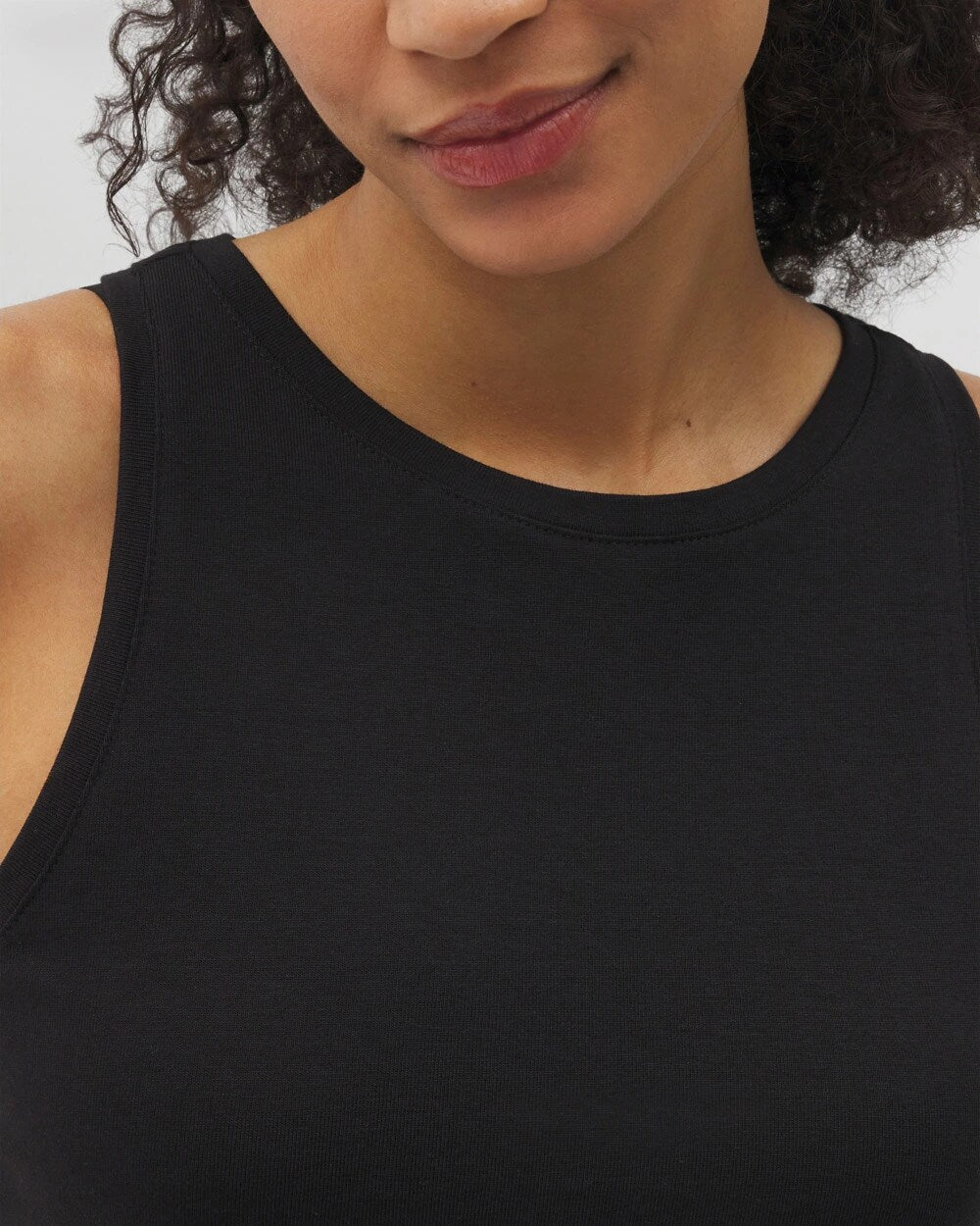 BLACK - Ruched Pajama Tank