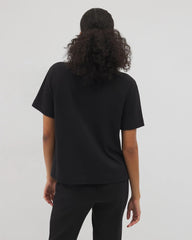 BLACK - Short-Sleeve Pocket Pajama Tee