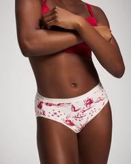 ENCHANTED TOILE CHAMPAGNE - Cotton High-Leg Panty