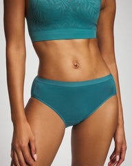 CERULEAN TEAL - Cotton High-Leg Panty
