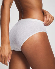HEATHER OPAL GRAY - Cotton High-Leg Panty