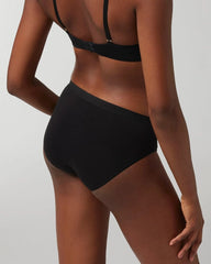 BLACK - Cotton High-Leg Panty
