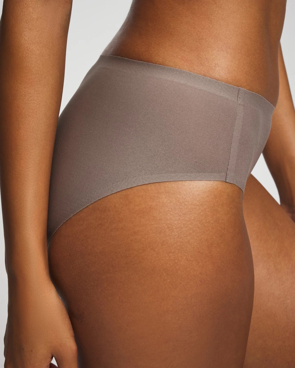 DARK TAUPE - Soft Stretch High Leg Panty