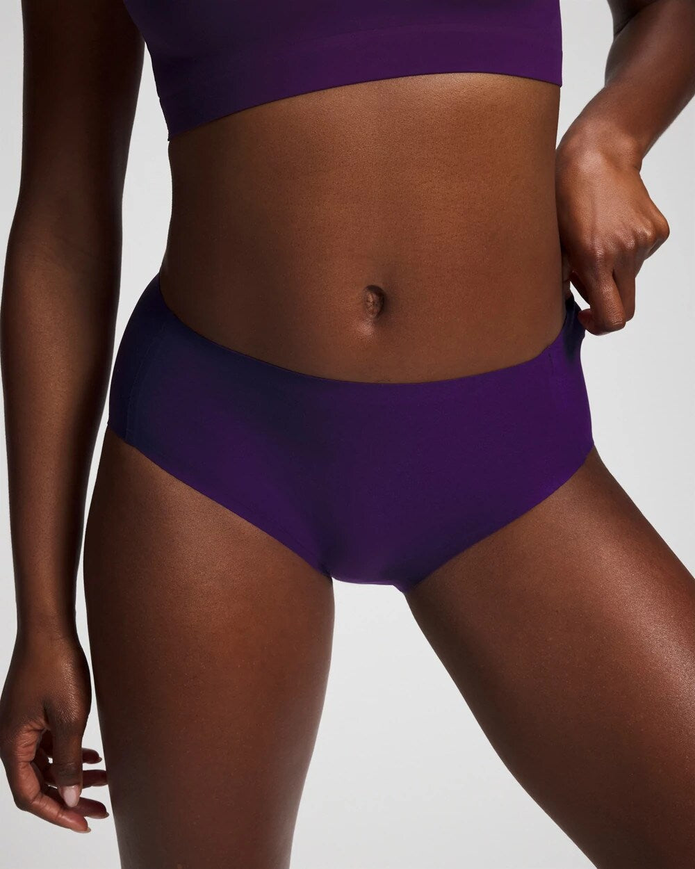 MAJESTIC PURPLE - Soft Stretch High Leg Panty