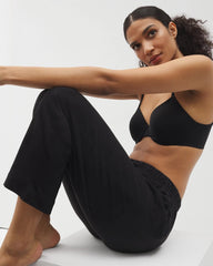 BLACK - Crop Pajama Pants