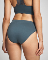 PETROL - Seamless Rib High-Leg Panty