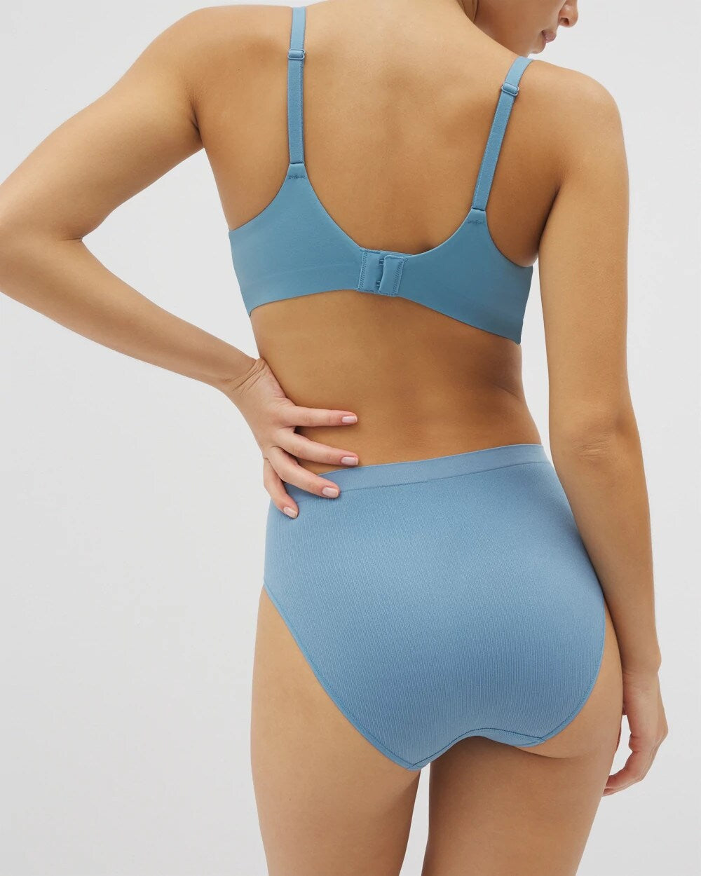 BLUE HEAVEN - Seamless Rib High-Leg Panty