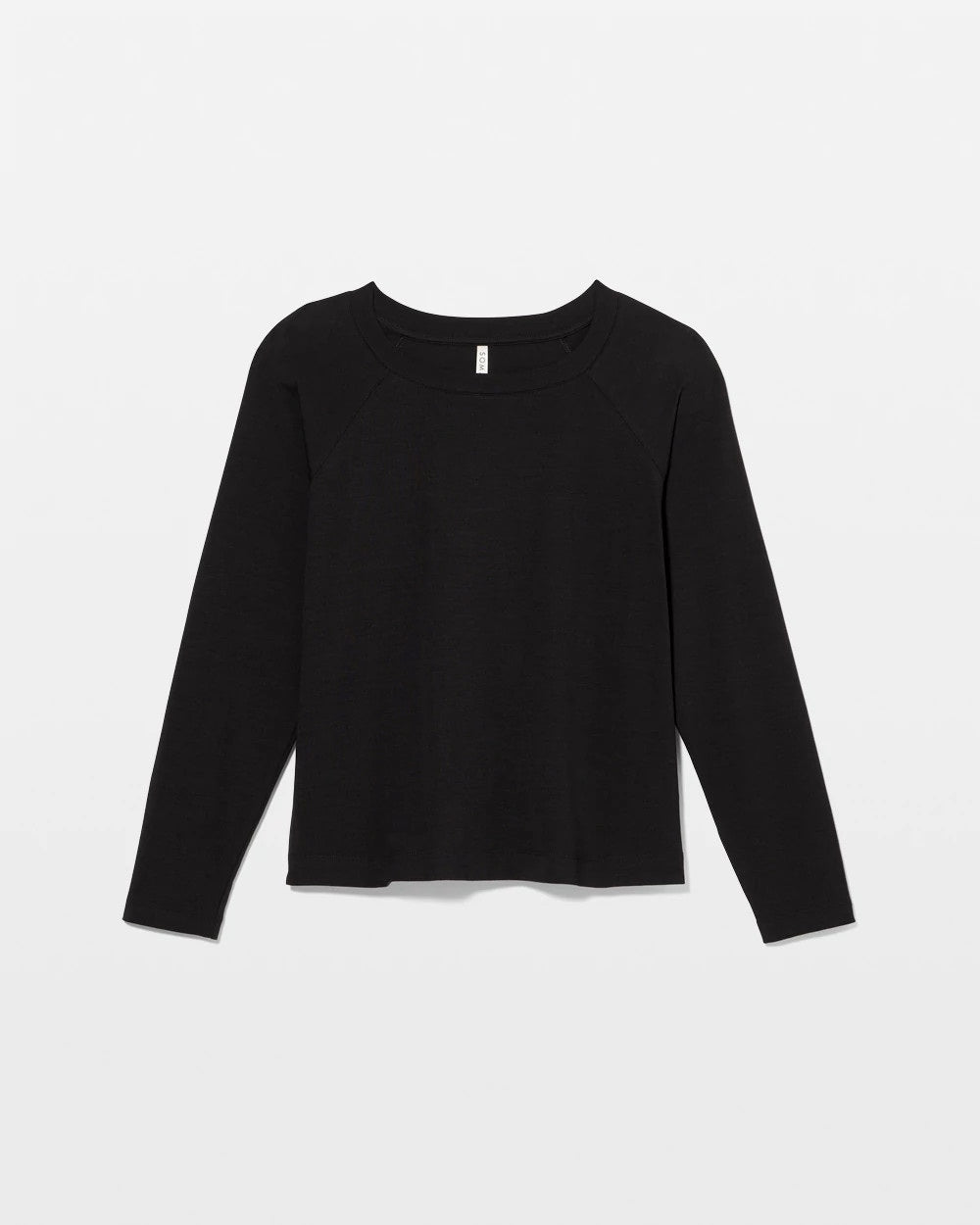 BLACK - Most Loved Cotton Long Sleeve Pajama Tee