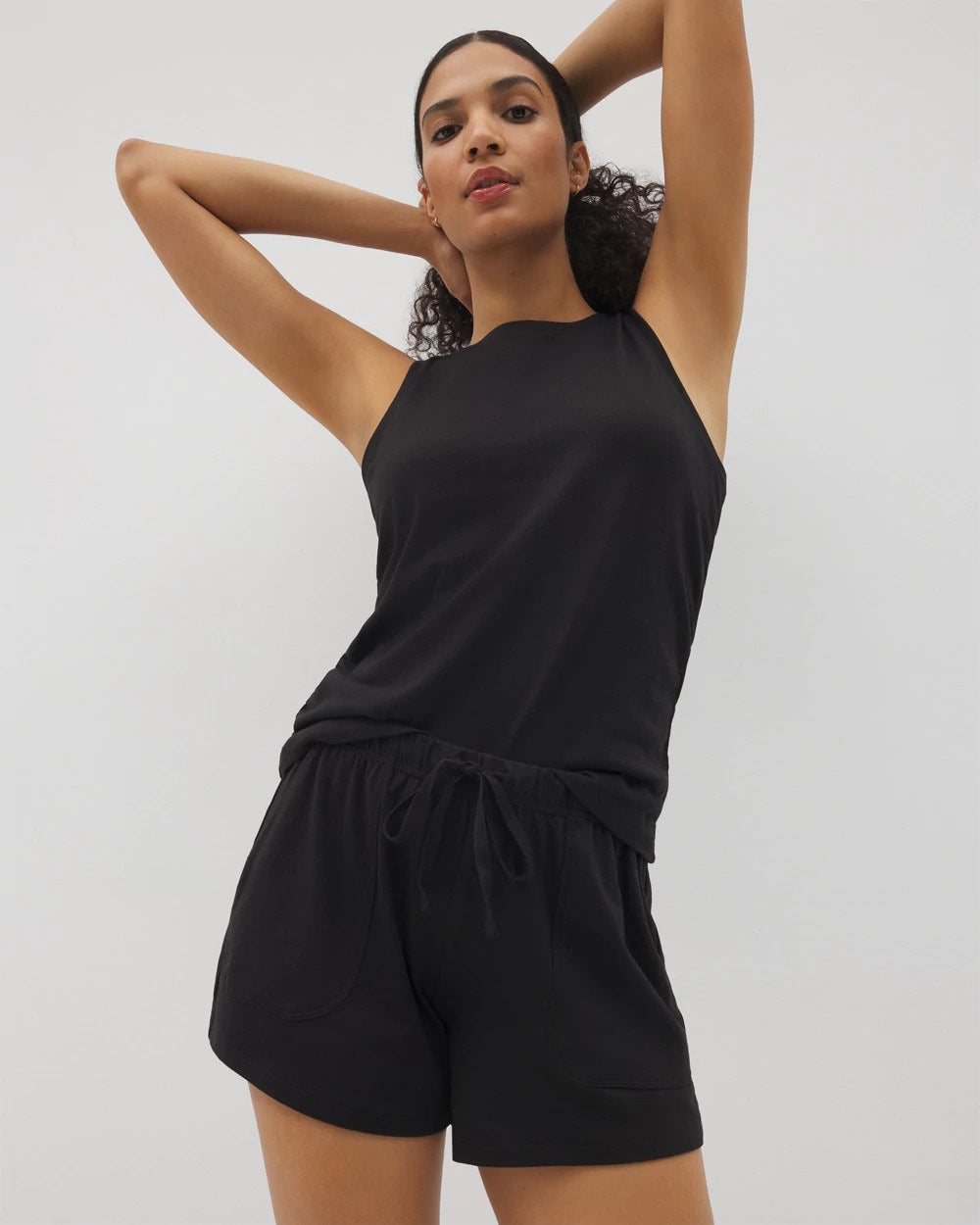 BLACK - Pajama Shorts