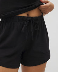 BLACK - Pajama Shorts