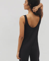 BLACK - Henley Jumpsuit