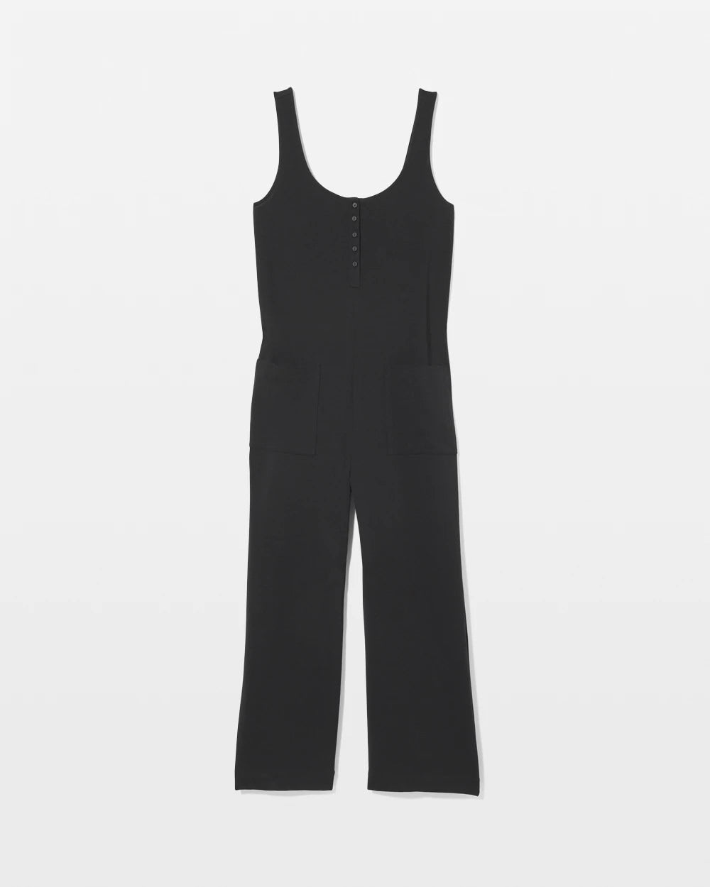 BLACK - Henley Jumpsuit
