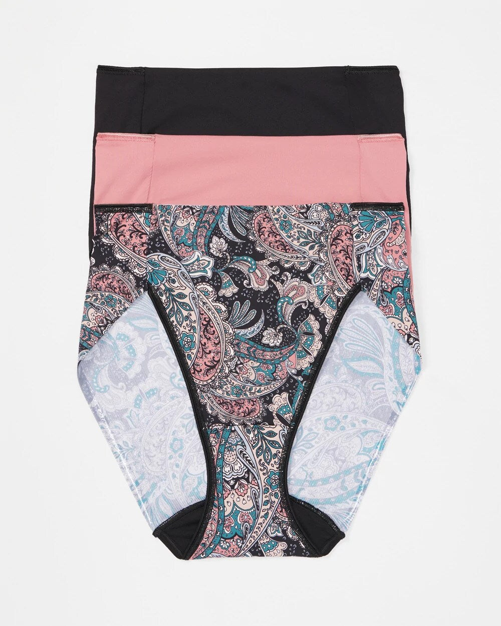 REGAL PAISLEY MULTI PACK - Tummy High-Leg Brief Panty 3 Pack