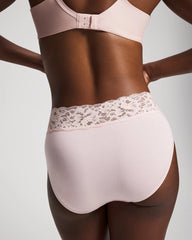 PRETTY PINK GOLD FOIL - Embraceable High-Leg Brief Panty with Super Soft Signature Lace
