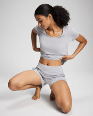 HEATHER OPAL GRAY - Pajama Shorts