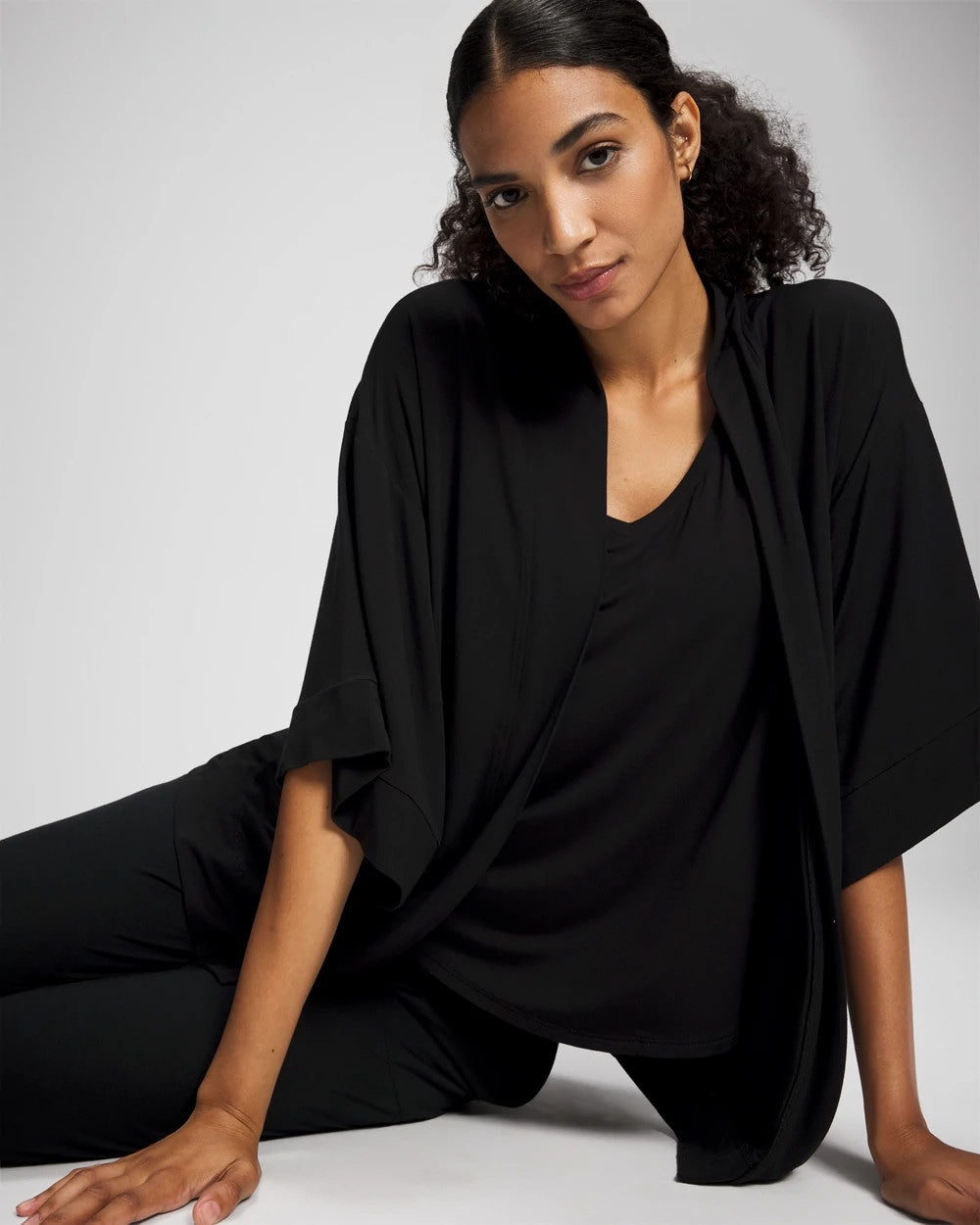 BLACK - Pajama Cardi