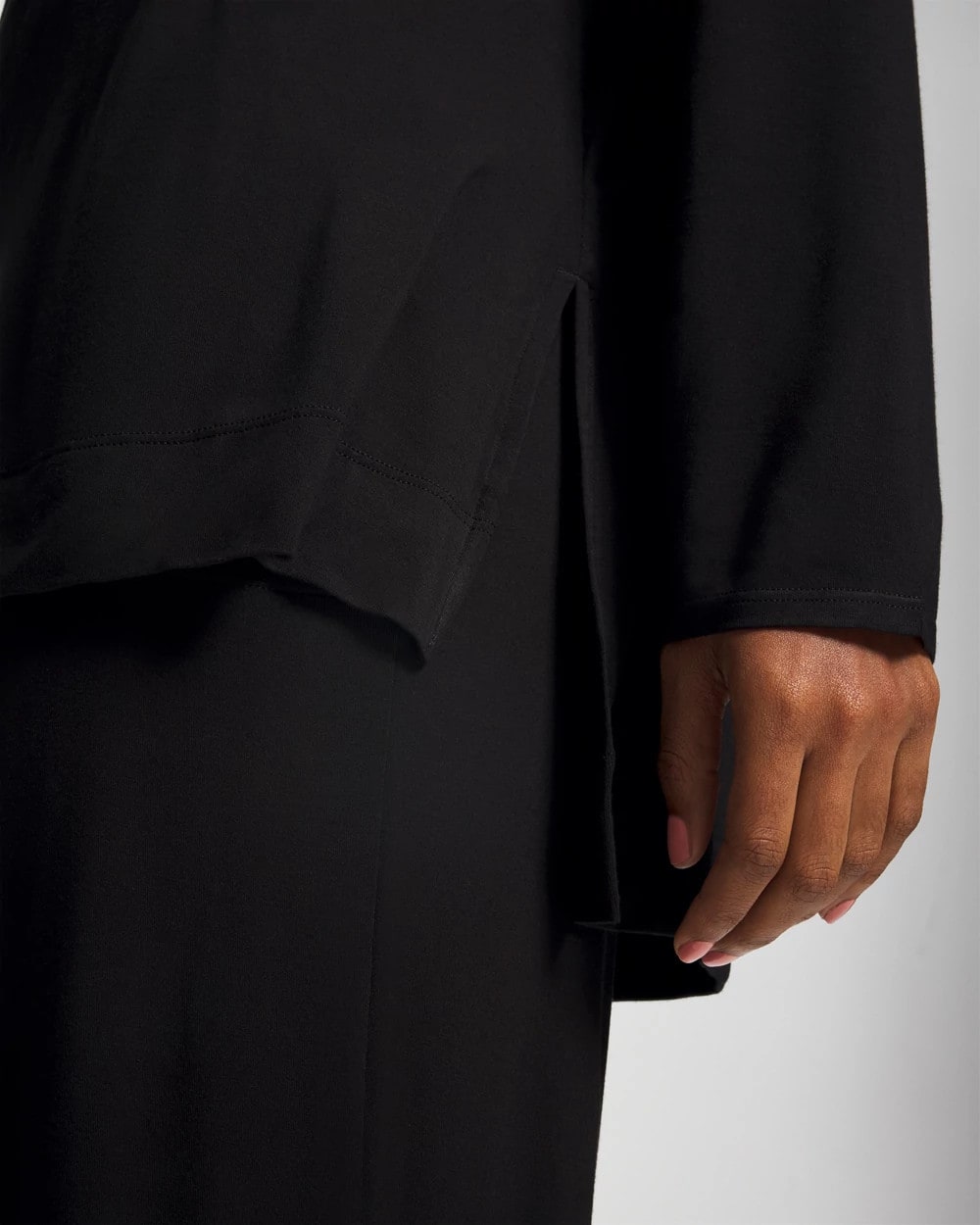 BLACK - Long Sleeve Pajama Tee